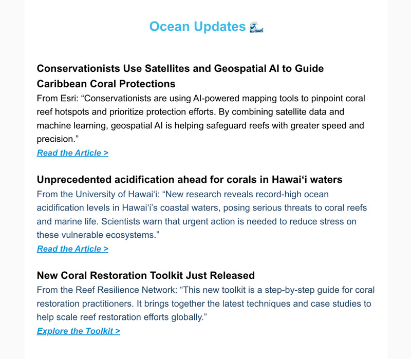 Stay Up-to-Date on Ocean Happenings